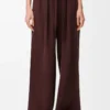 İpek pijama pantolonu Bordo