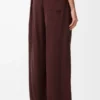 İpek pijama pantolonu Bordo
