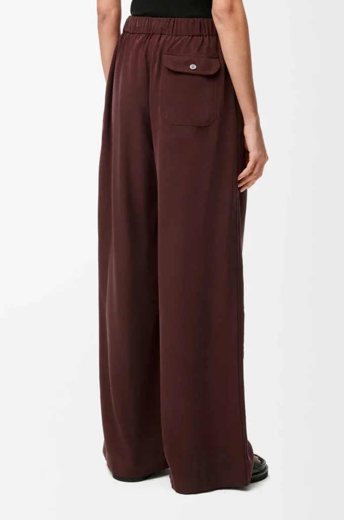 İpek pijama pantolonu Bordo