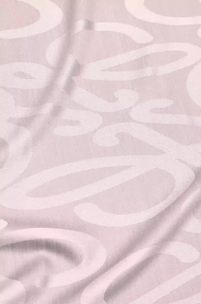 İpek ve yün karışımı atkı Buzlu Pembe