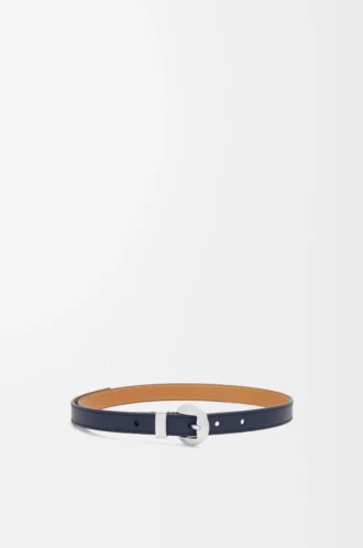 Pürüzsüz dana derisinden Pebble kemer Deep Navy/Palladium