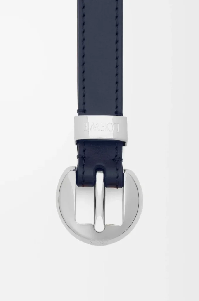 Pürüzsüz dana derisinden Pebble kemer Deep Navy/Palladium