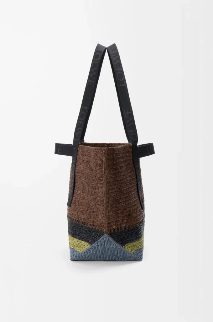 Raffia Brown/Multicolor Katlanabilir Alışveriş Çantası