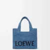 Rafya Mini LOEWE Font tote Çanta Açık Mavi