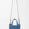Rafya Mini LOEWE Font tote Çanta Açık Mavi