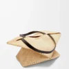 Rafya Natural/Black XL Puzzle Fold çanta