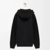 Rahat kesim pamuklu kapüşonlu sweatshirt Siyah