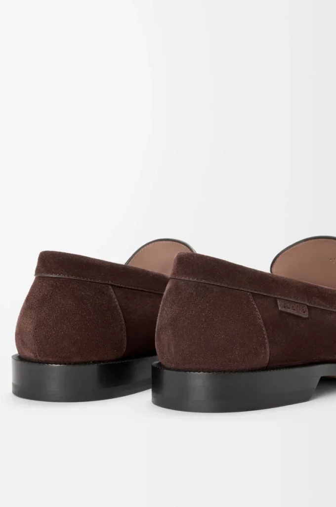 Süet dana derisinden Campo loafer Koyu Kahverengi