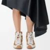 Süet ve shearlingten üretilmiş yüksek bilekli Ballet Runner 2.0 Kahverengi/Beyaz