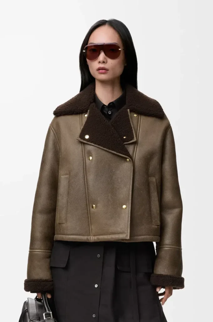 Shearling ceket Sage