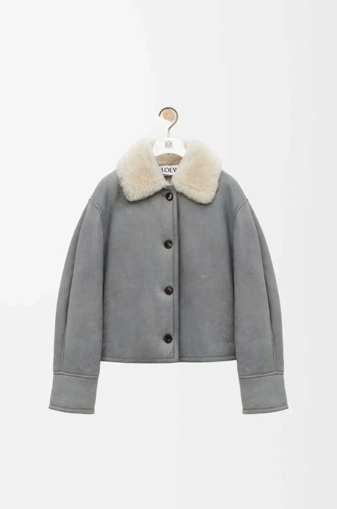 Shearling Gri Ceket