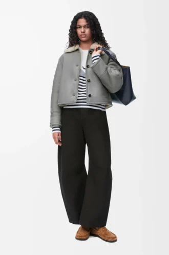 Shearling Gri Ceket