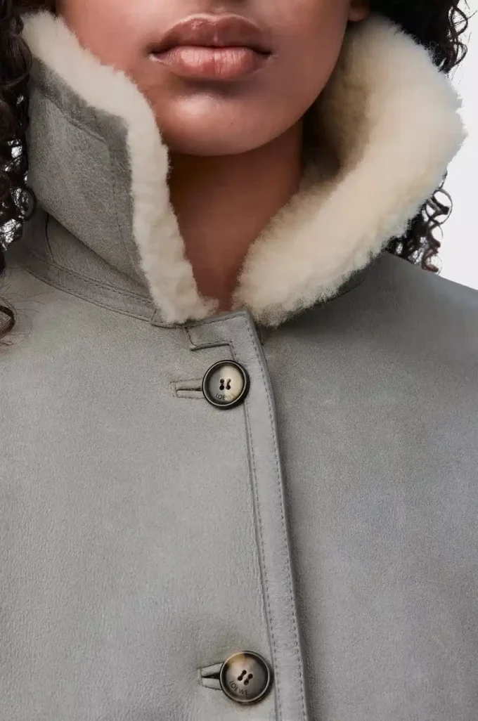 Shearling Gri Ceket