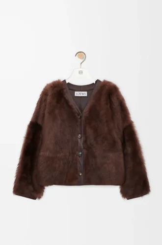 Shearling hırka Kahverengi