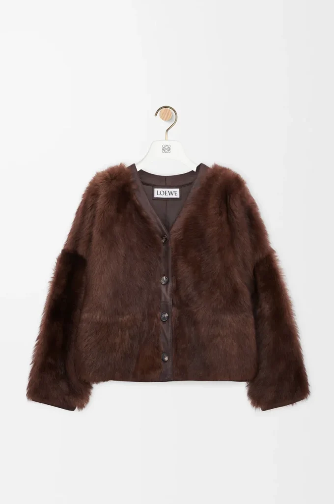 Shearling hırka Kahverengi