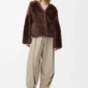 Shearling hırka Kahverengi