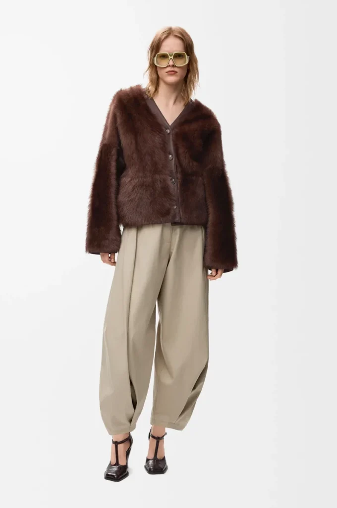 Shearling hırka Kahverengi
