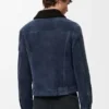 Shearling kumaştan kamyoncu ceketi Lacivert/Kahverengi