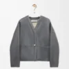 Shearling kumaştan Pebble hırka Açık Gri