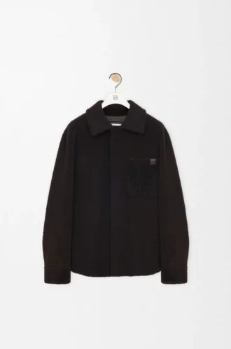 Shearling Overshirt Koyu Kahverengi/Koyu Kahverengi