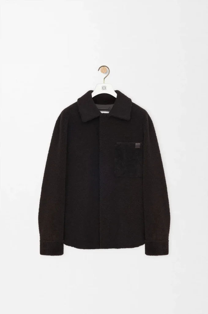 Shearling Overshirt Koyu Kahverengi/Koyu Kahverengi