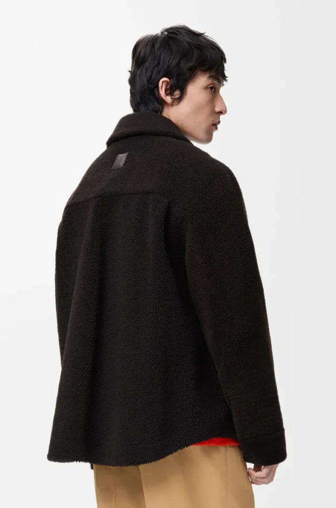 Shearling Overshirt Koyu Kahverengi/Koyu Kahverengi