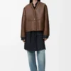 Shearling Pebble hırka Haki Kahverengi