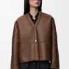 Shearling Pebble hırka Haki Kahverengi