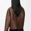 Shearling Pebble hırka Haki Kahverengi