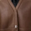 Shearling Pebble hırka Haki Kahverengi
