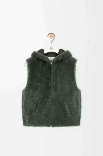 Shearling yelek Haki yeşili