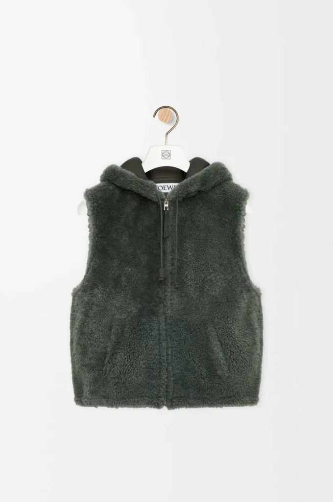 Shearling yelek Haki yeşili