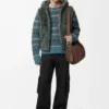 Shearling yelek Haki yeşili