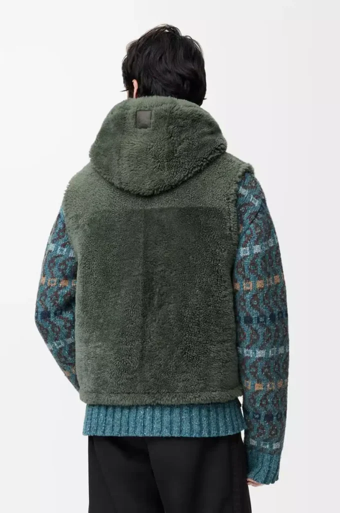 Shearling yelek Haki yeşili
