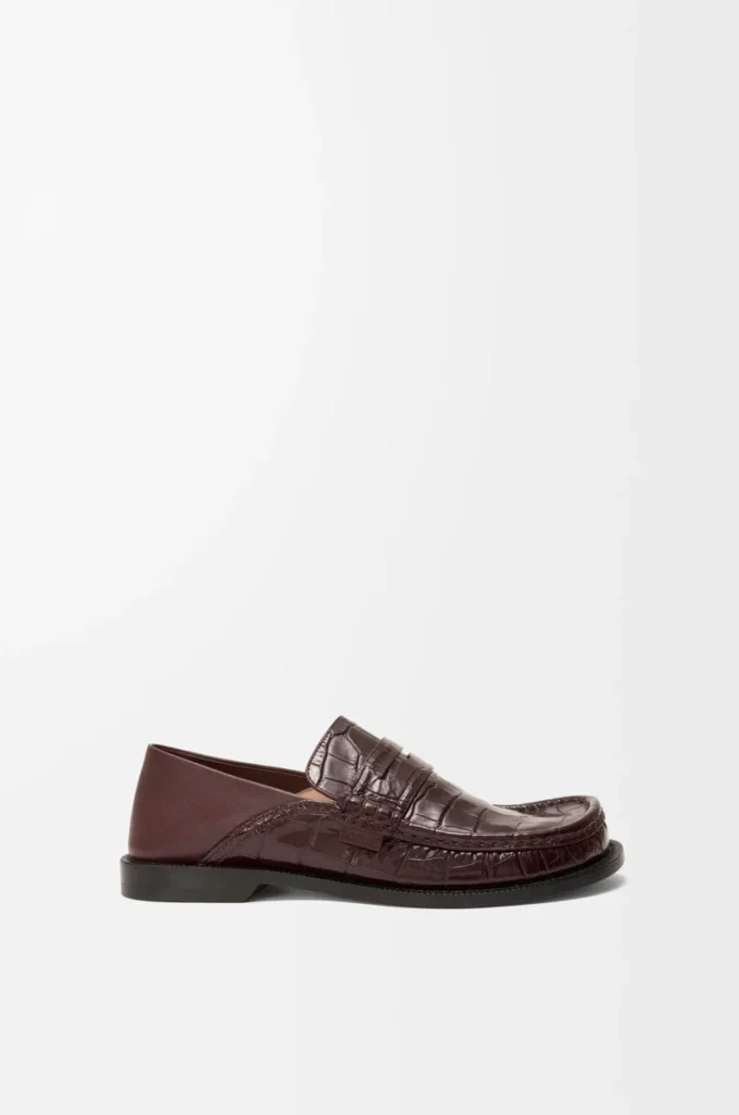 Sığır derisi bordo Campo loafer