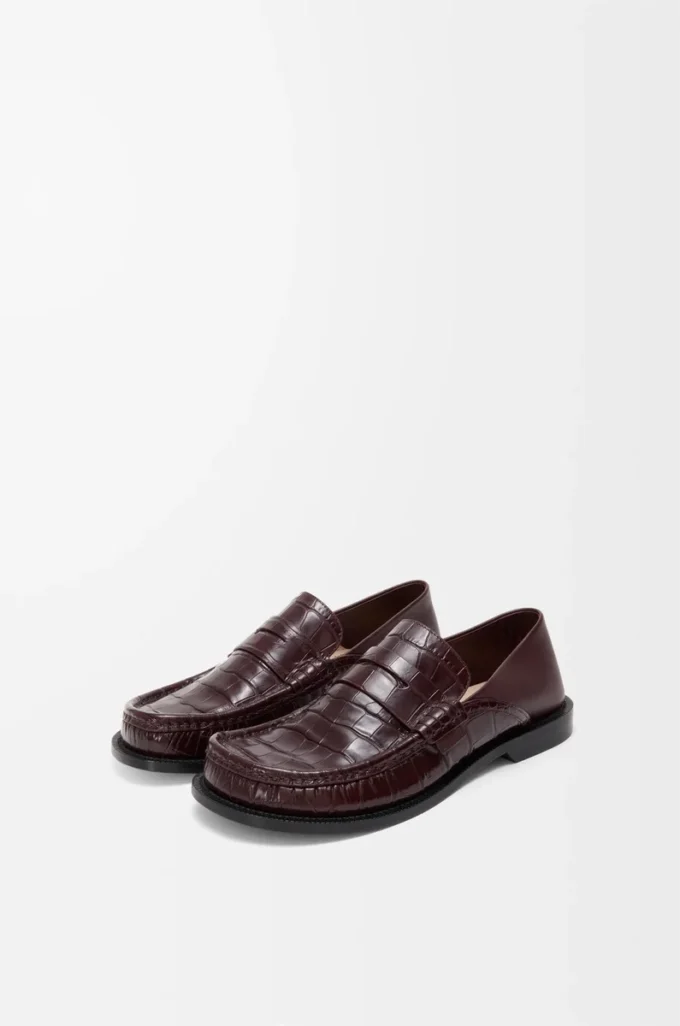 Sığır derisi bordo Campo loafer