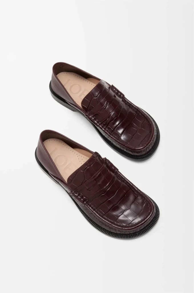 Sığır derisi bordo Campo loafer