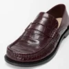 Sığır derisi bordo Campo loafer