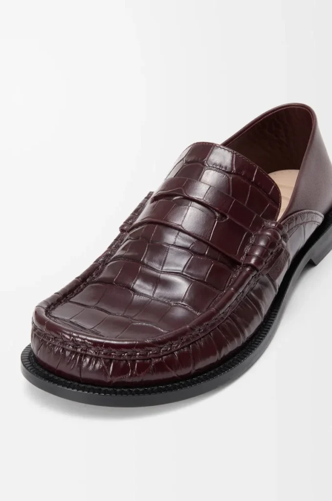 Sığır derisi bordo Campo loafer