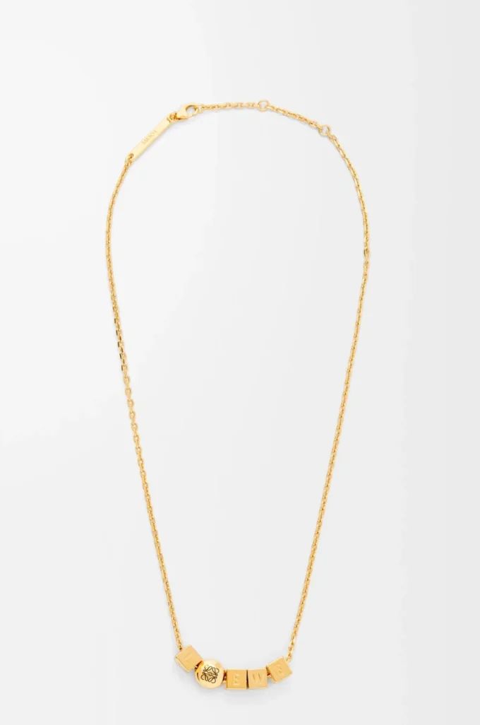 Sterling gümüşten yapılmış Pebble Cube kolye Altın
