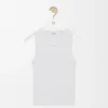 Streç viskondan yapılmış Anagram tank top Beyaz