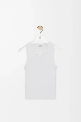 Streç viskondan yapılmış Anagram tank top Beyaz