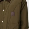 Teknik kabuklu dolgulu overshirt Haki Yeşili