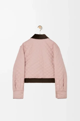 Teknik kumaştan kısa ceket Açık Pembe