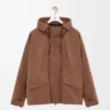 Teknik pamuktan kısa parka Toffee