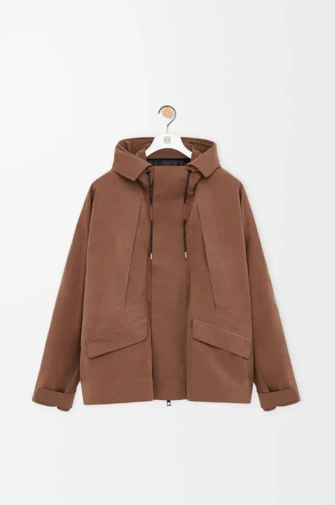 Teknik pamuktan kısa parka Toffee