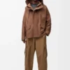 Teknik pamuktan kısa parka Toffee