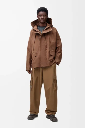 Teknik pamuktan kısa parka Toffee