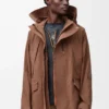Teknik pamuktan kısa parka Toffee
