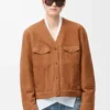 Toffee rengi shearling hırka